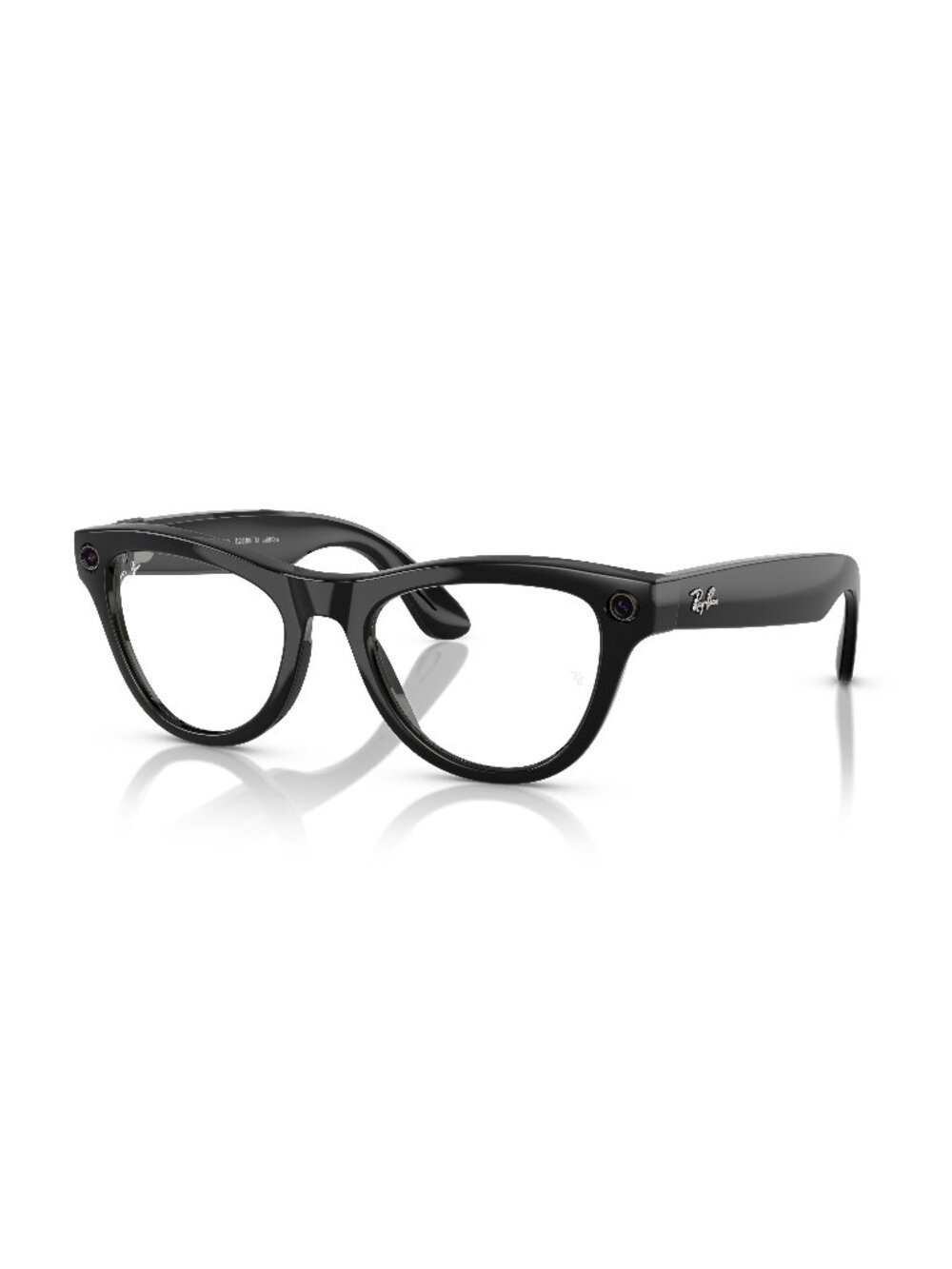 New Ray-Ban Meta Unisex Sunglasses Black Butterfly Transparent Lens Injected